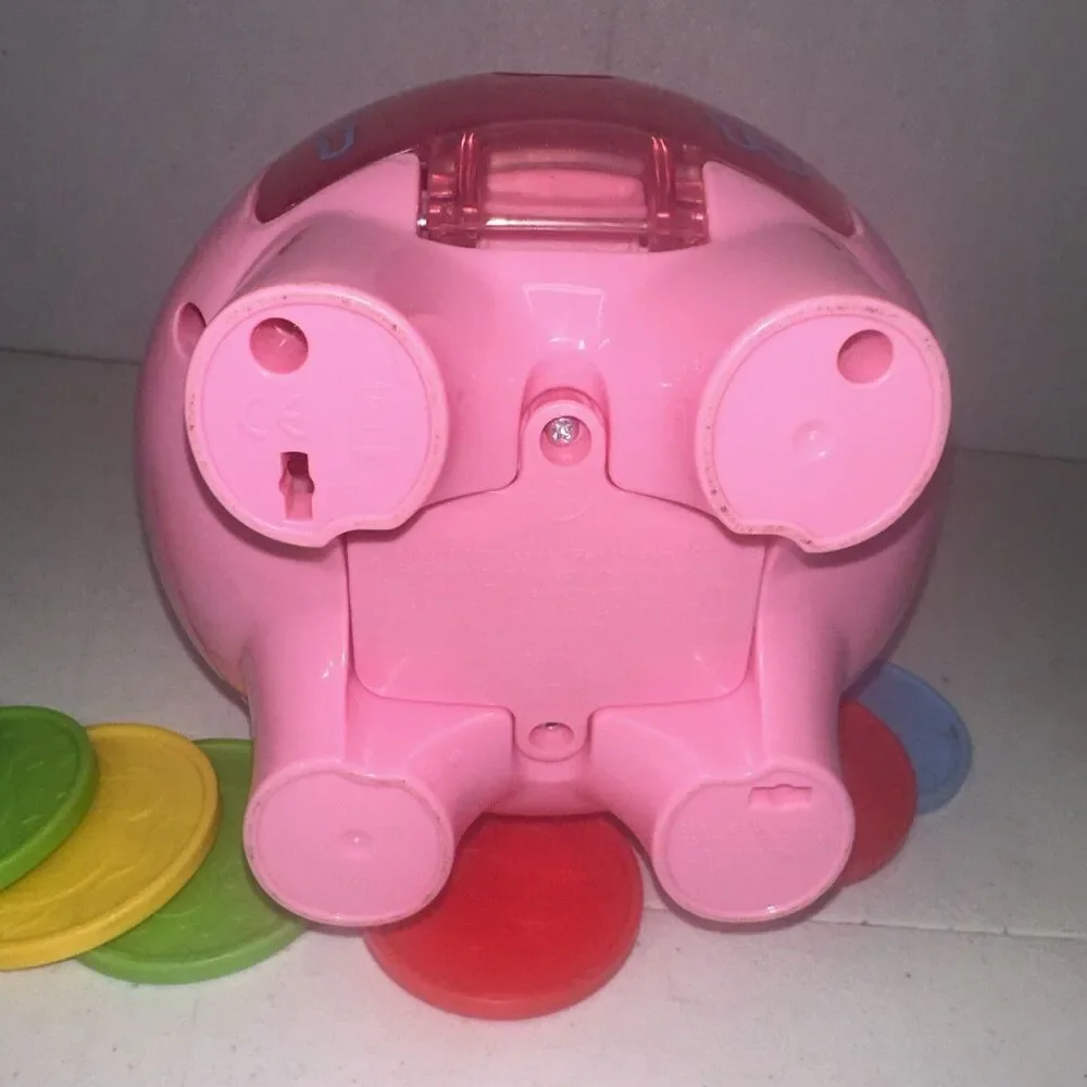 fisher price piggy bank coins colorful count smart stages save money pink cute